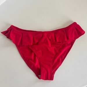 Pour Moi XL Red Ruffle Bikini Bottom